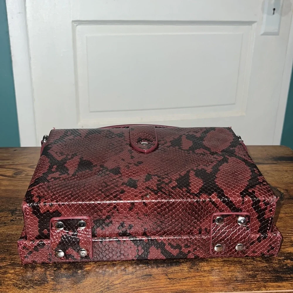 Zara Basic Python Train-case Purse - Picture 4 of 8